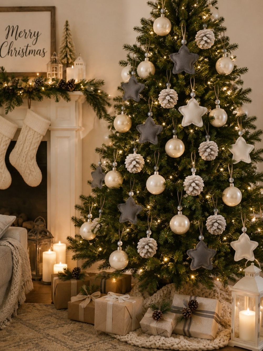 SUPER Soft Felt Star Fabric Christmas Ornaments